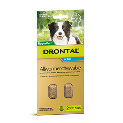 Bay-O-Pet® Drontal Allwormer Chewables For Dogs (Multiple Sizes)